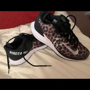 Nike leopard court shoes